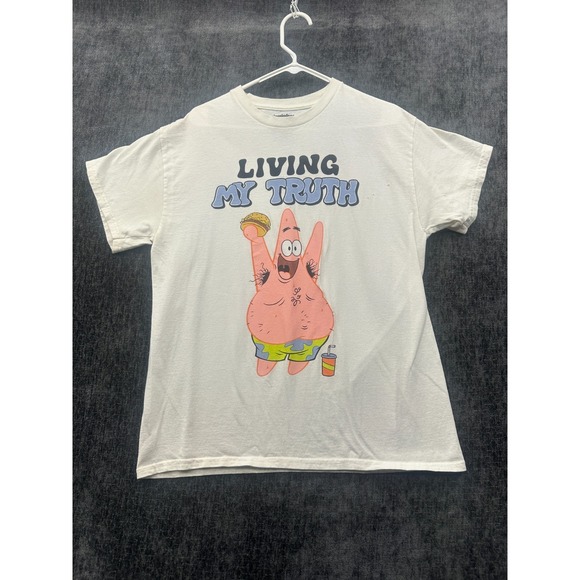 Nickelodeon Other - Nickelodeon T Shirt Mens Large White Patrick Star Graphic Living My Truth Cotton